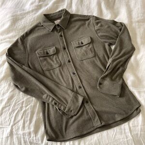 Faherty Olive Legend Sweater Shirt — Medium